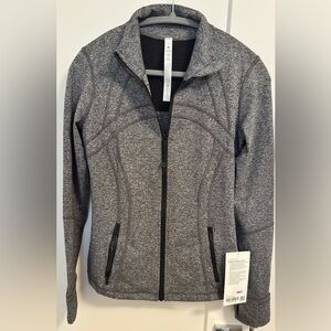 NWT Lululemon Heathered Gray Full-Zip Sculpted Jacket - women’s size 8